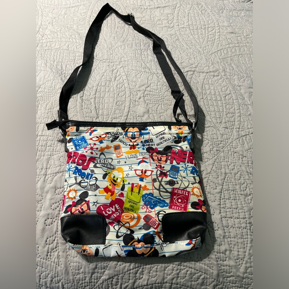 DISNEY PARKS I Love Nerds Crossbody Purse Retired Print